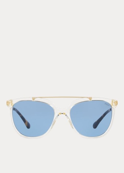 Gafas De Sol Polo Ralph Lauren Mujer Grises - Metal-Frame Square - MDSTZ8207